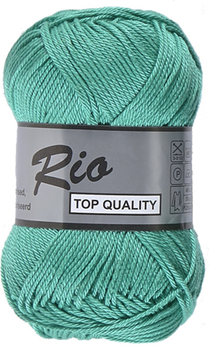 Lammy Yarns Rio katoen, aqua groen, 5 bollen