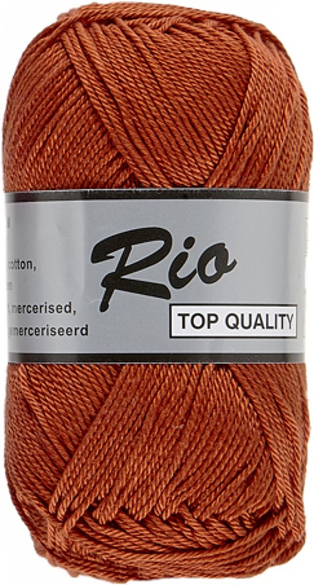 Lammy yarns Rio katoen garen - brick bruin