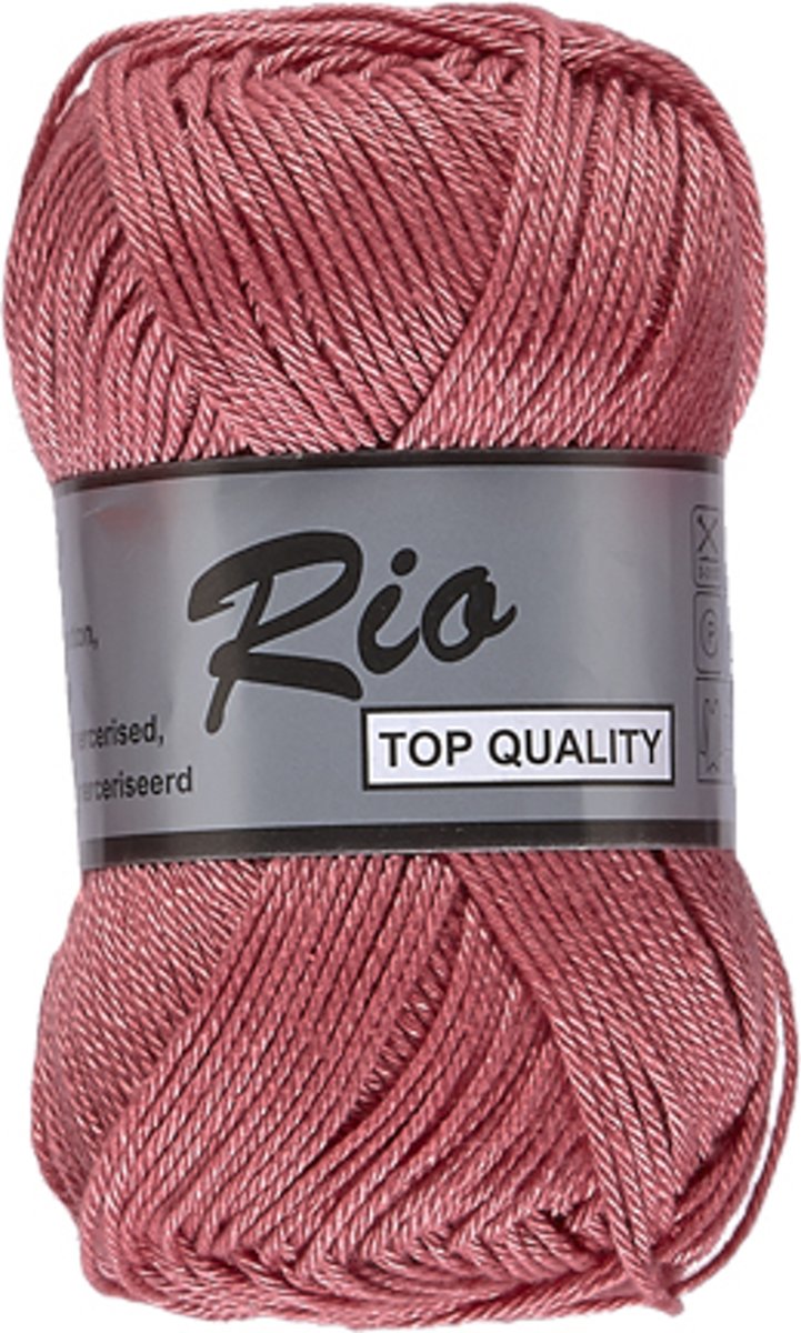 Lammy yarns Rio katoen garen - framboos roze