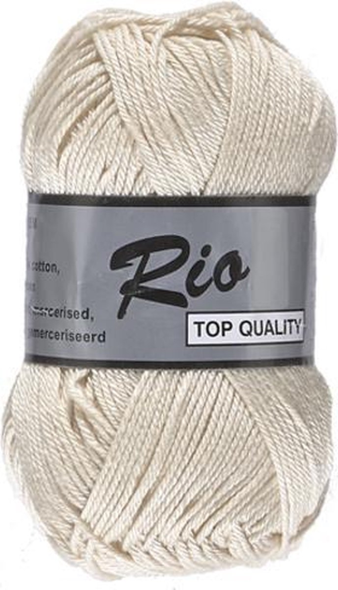 Lammy yarns Rio katoen garen - licht beige (016) - naald 3 a 3,5mm - 10 bollen