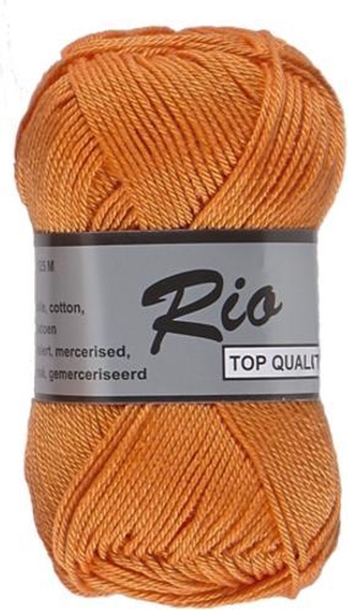 Lammy yarns Rio katoen garen - oranje (041) - 5 bollen