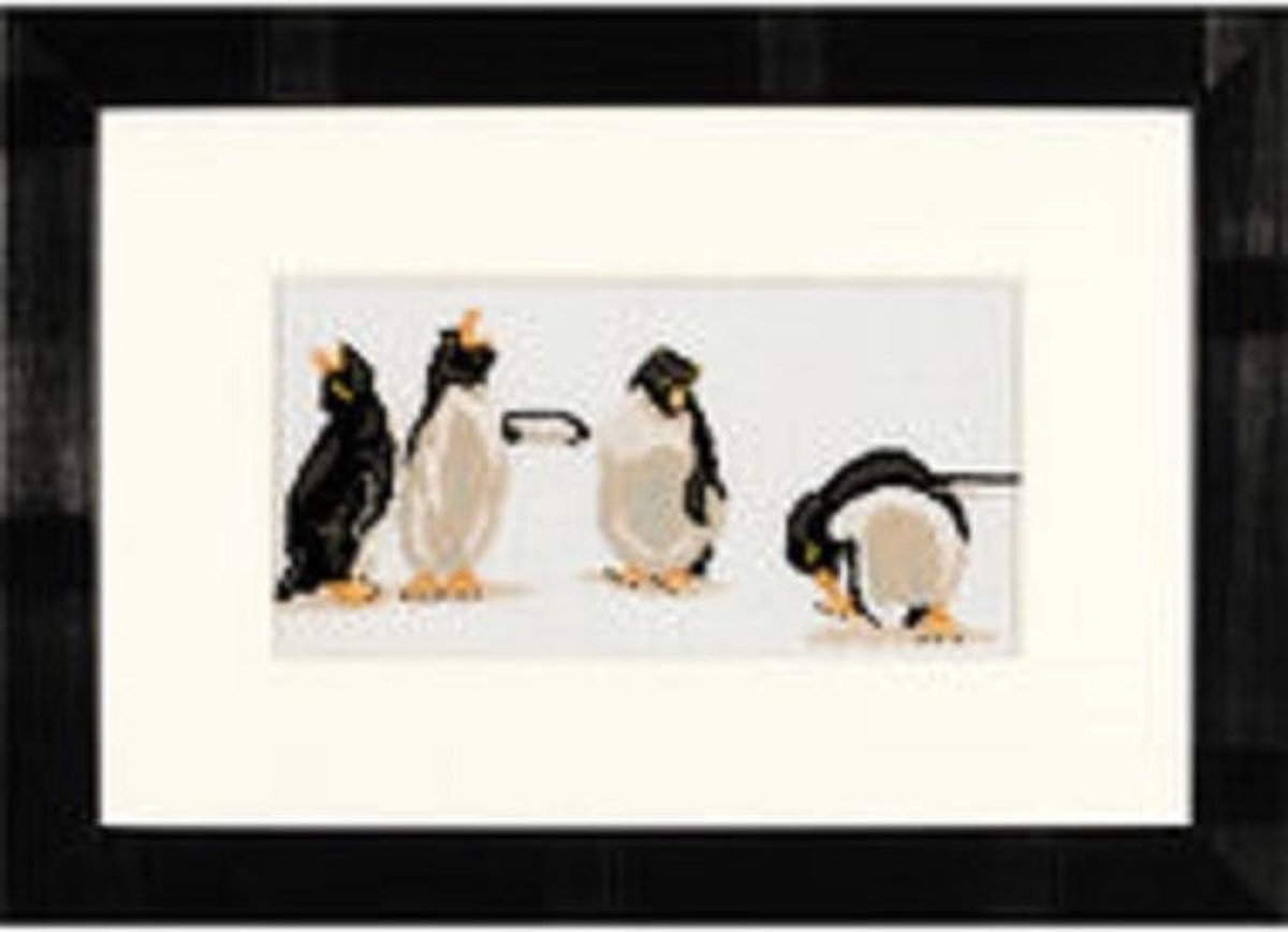 Lanarte borduurpakket Animals Quartet of Penquins