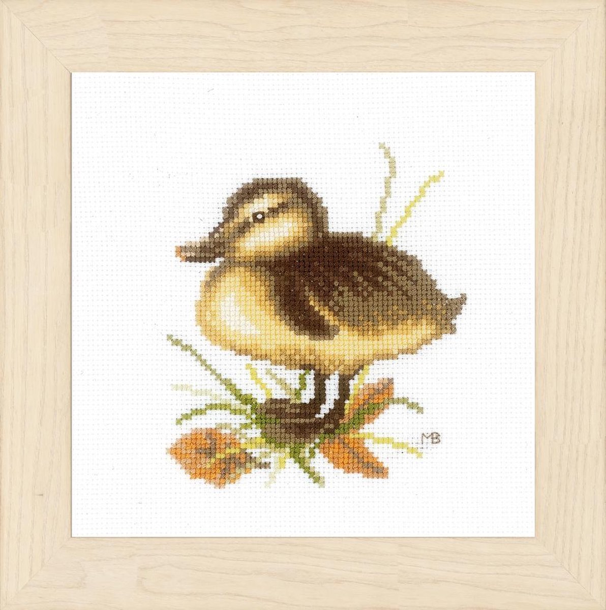 Lenarte borduurpakket duckling 2 14x14cm van marjolein bastin