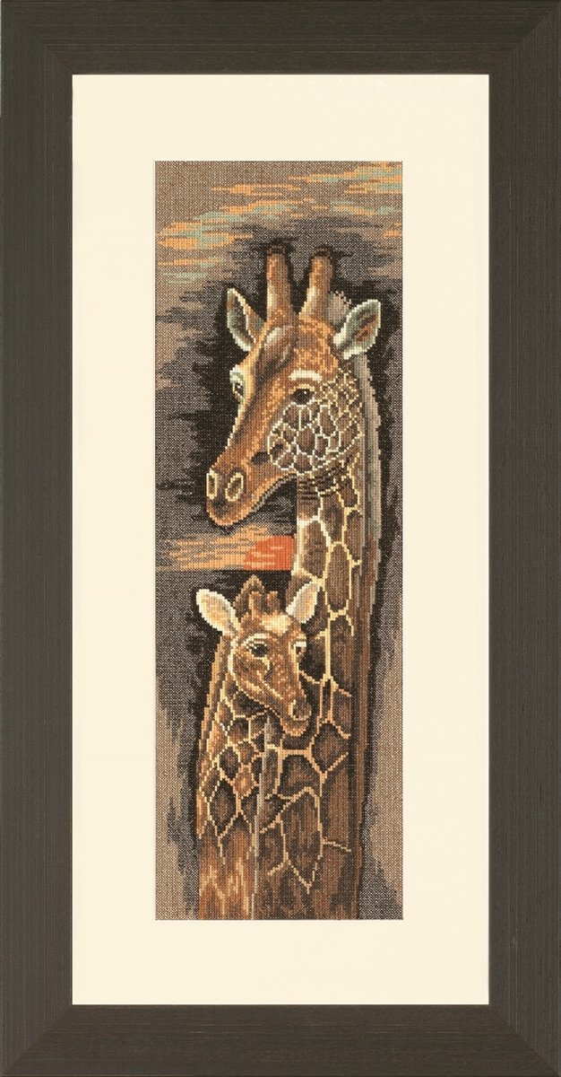 borduurpakket 34871 wildlife, giraffe met jong