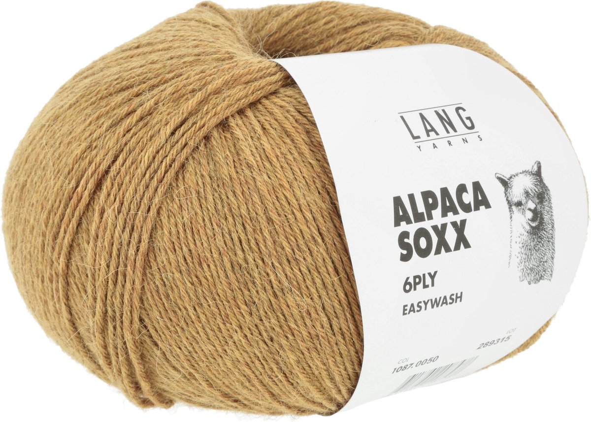 Lang Yarns Alpaca Soxx 6 draads 0050 Okergeel