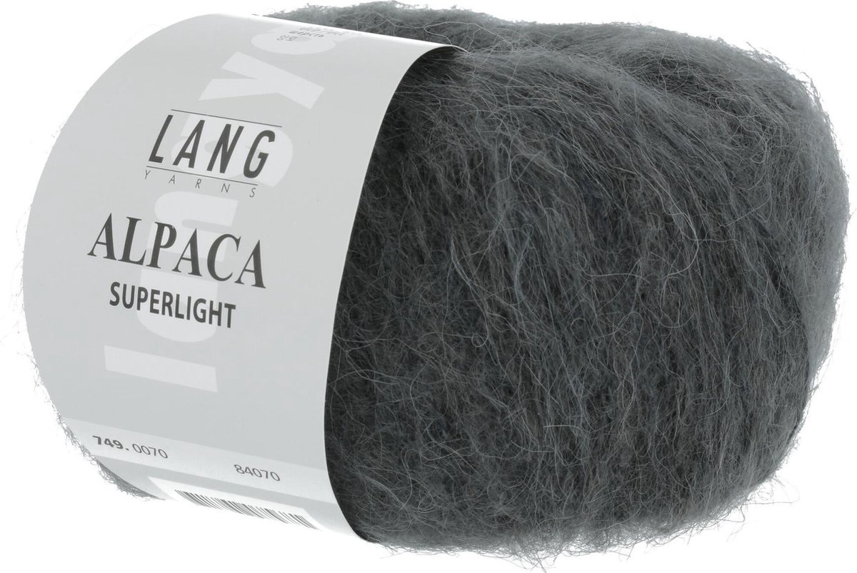 Lang Yarns Alpaca Superlight Antraciet 25 gram nr 70