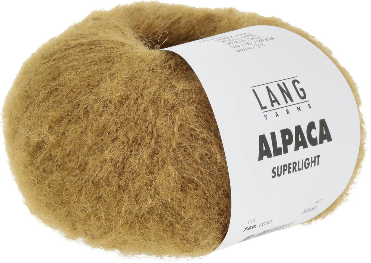 Lang Yarns Alpaca Superlight  nr 0050 Okergeel