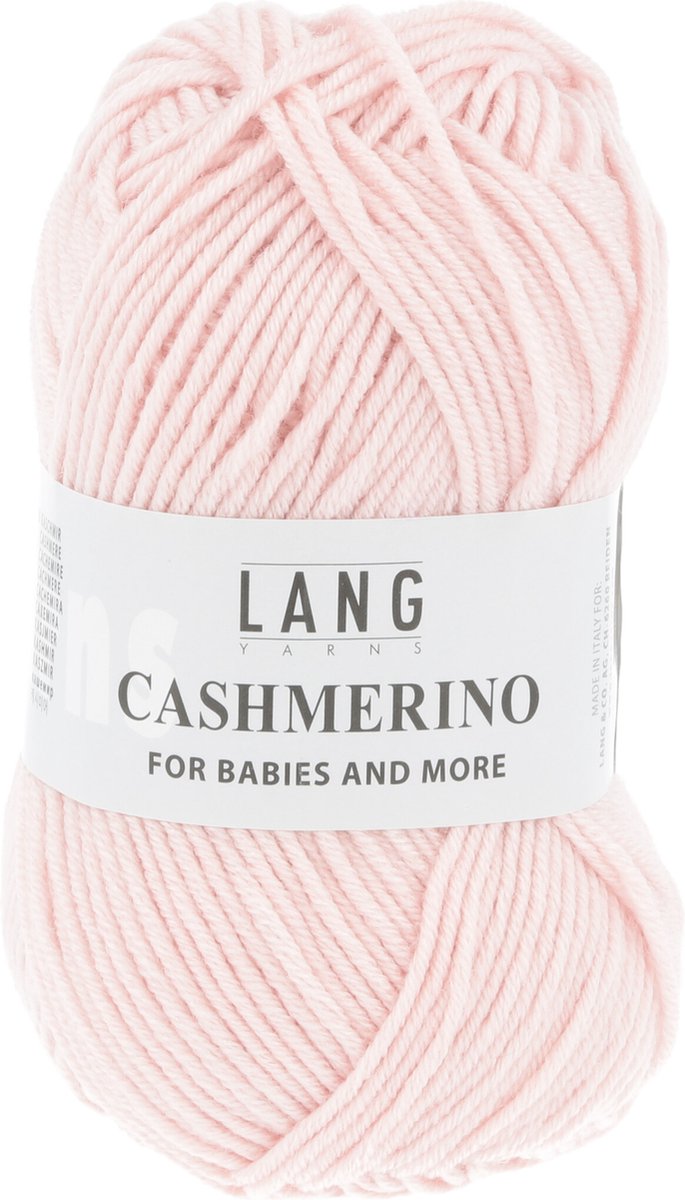 Lang Yarns Cashmerino Baby Pink - 55% Merinowol extra fine, 33% Polyacryl en 12% cashmere - naalddikte 3-3.5 mm - 50 gram 125 meter - haken - breien