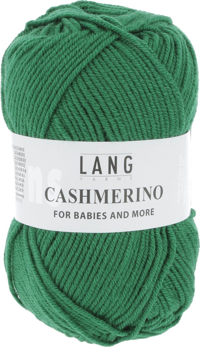 Lang Yarns Cashmerino Groen - 55% Merinowol extra fine, 33% Polyacryl en 12% cashmere - naalddikte 3-3.5 mm - 50 gram 125 meter - haken - breien