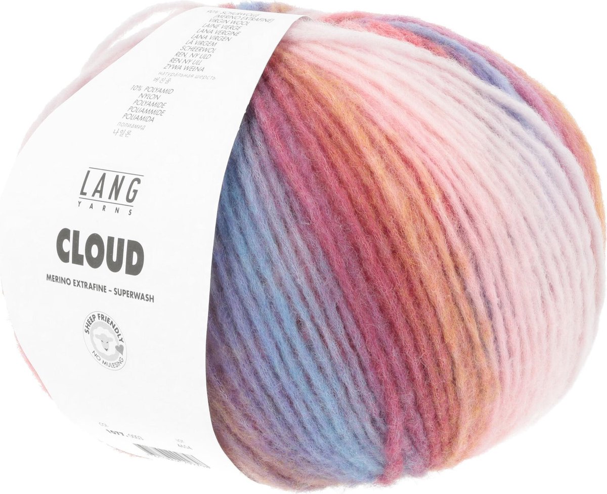 Lang Yarns Cloud 100 gram nr 0003 Roze Gemêleerd