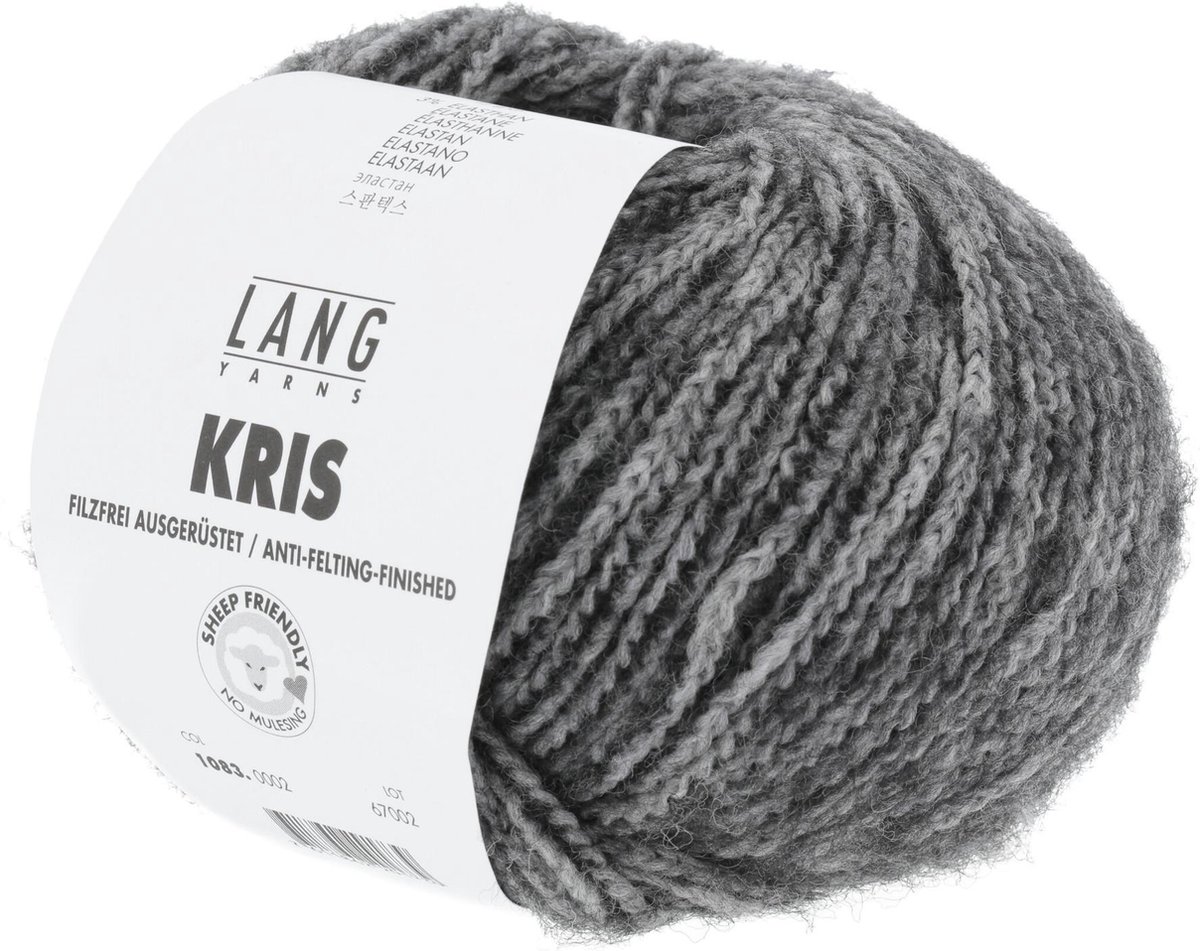 Lang Yarns Kris 50 gram nr 0002 Grijs