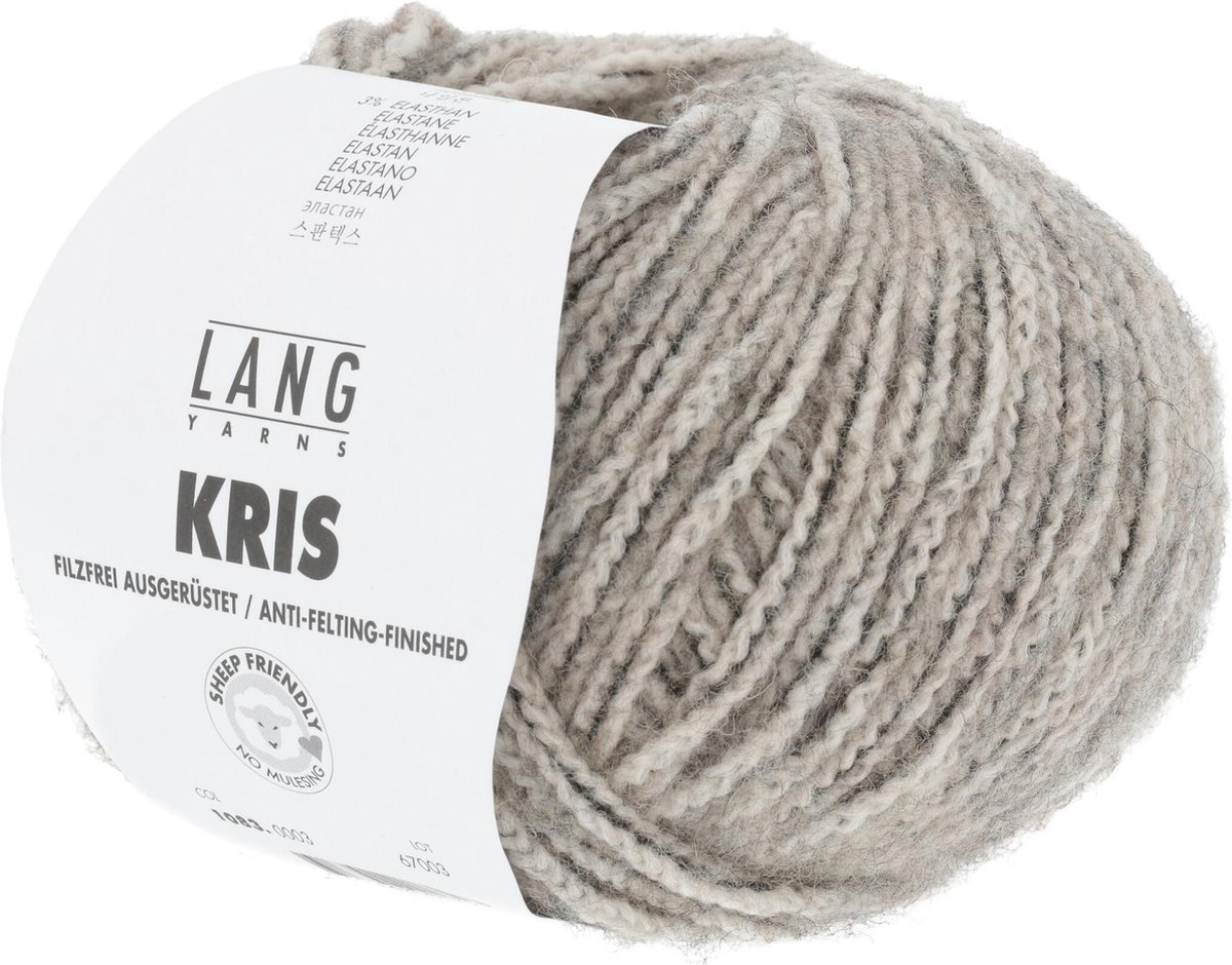 Lang Yarns Kris 50 gram nr 0003 Bruin Grijs