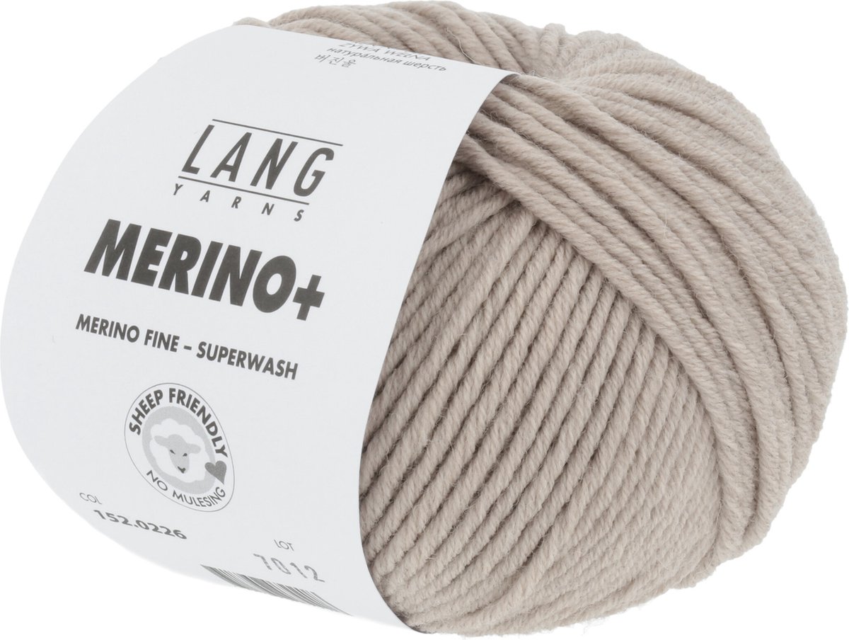 Lang Yarns Merino+ 226 Beige gemêleerd