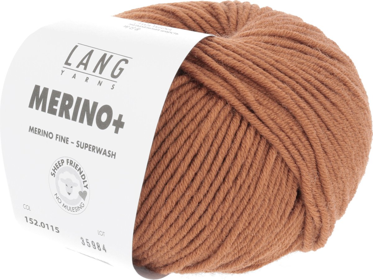 Lang Yarns Merino + nr.  115 Nougat