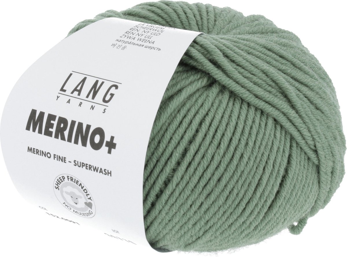 Lang Yarns Merino + nr.  91 Zachtgroen