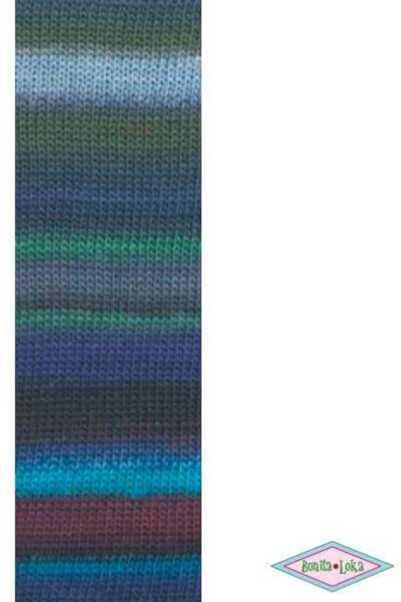 Lang Yarns Mille Colori Socks Lace Luxe 06 blauw groen