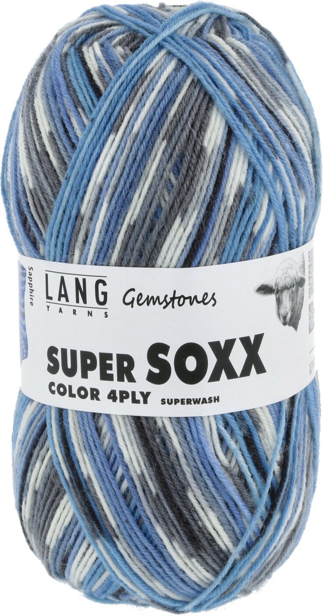 Lang Yarns Super Soxx Gemstones 4 draads 100 gram 0388