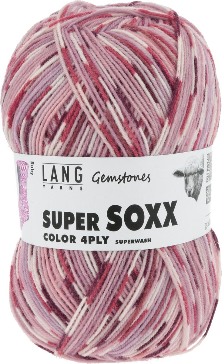 Lang Yarns Super Soxx Gemstones 4 draads 100 gram 0391