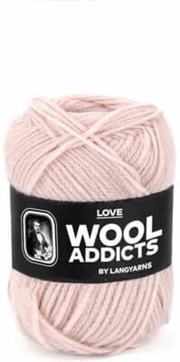 Lang Yarns Wooladdicts Love roze 19