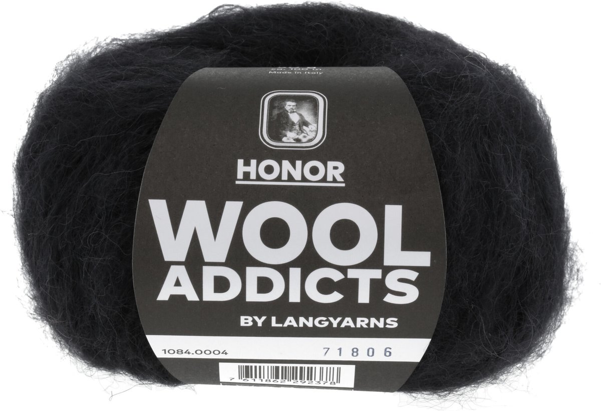 Wooladdicts Honor 1084.0004 Zwart pakket van 5 bollen