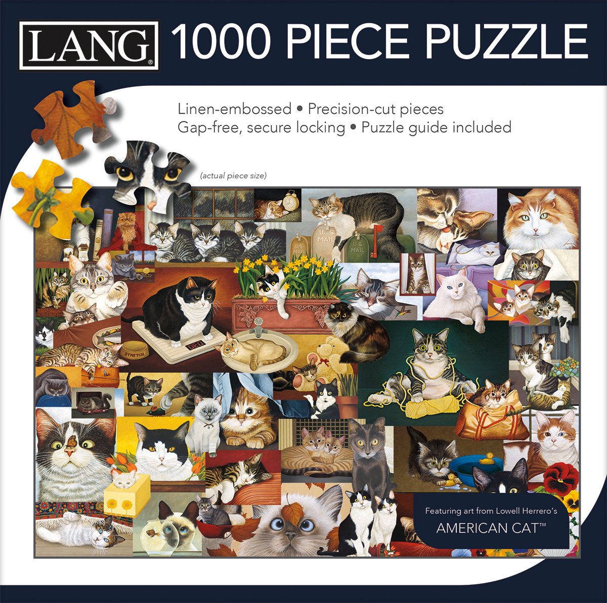 LANG Puzzel – American Cats / Katten – 1000 stuks