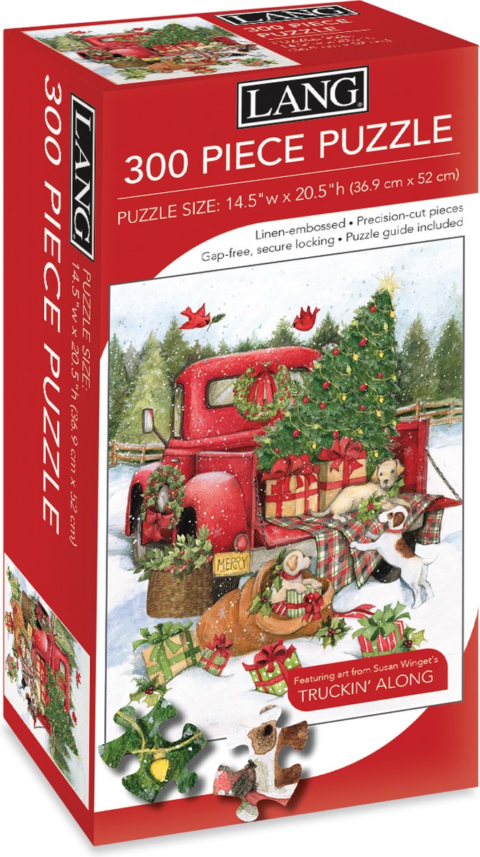 LANG Puzzel – Kerstauto / Red Truck – 300 stuks