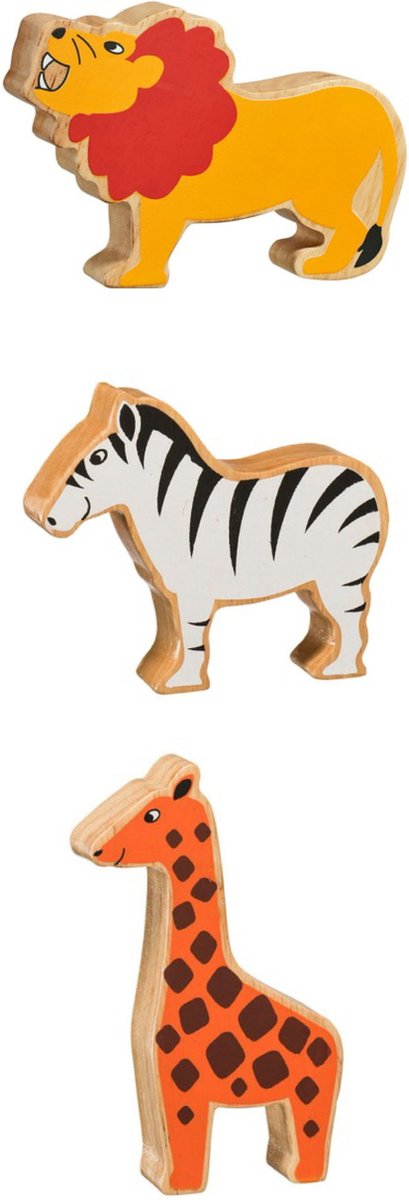 Lanka Kade Wildlife 1 set van 3 houten dieren