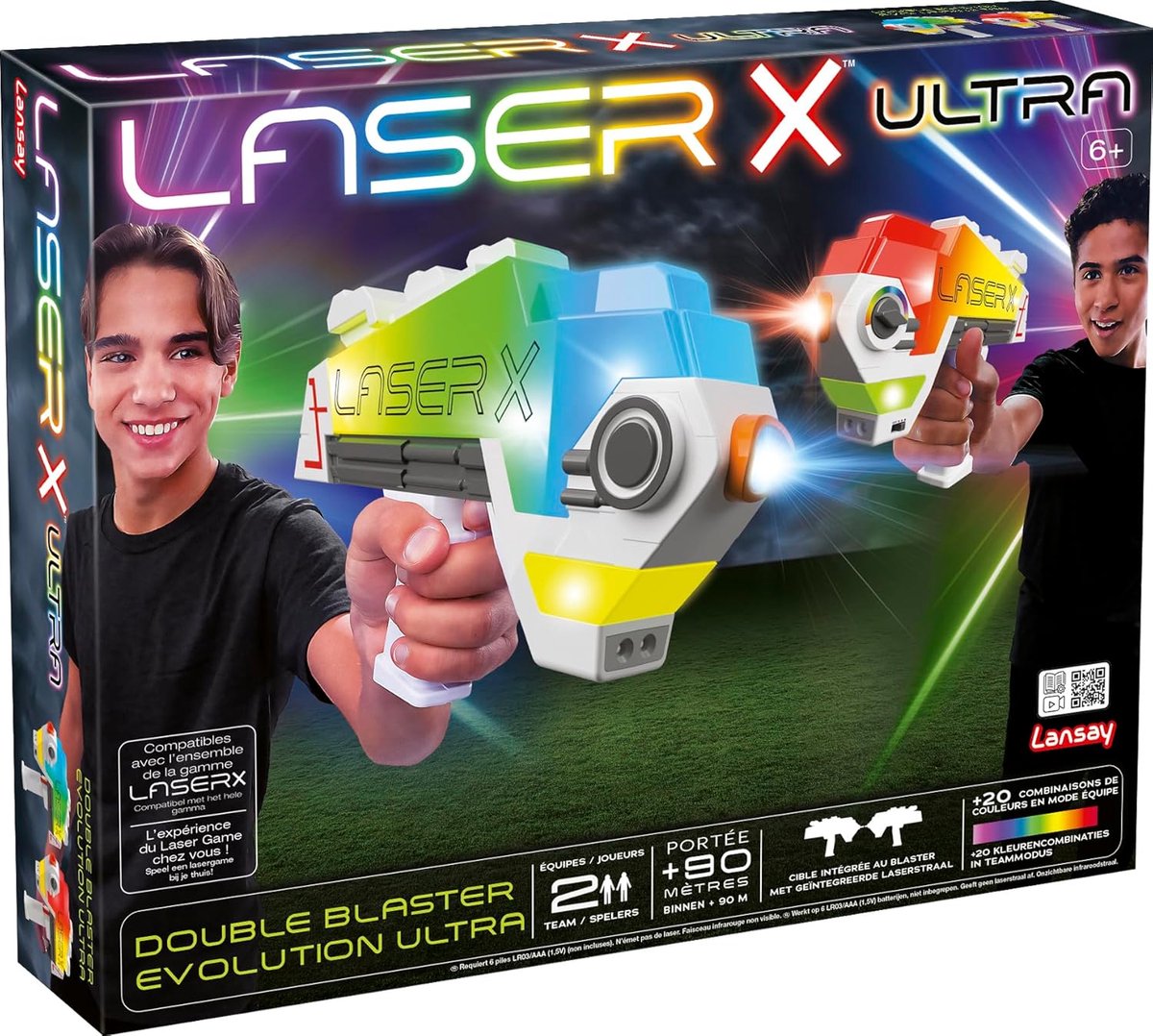   Evolution Ultra Double Blaster - Lasergame Set voor 2 Personen - Pistolen met Ingebouwde Target