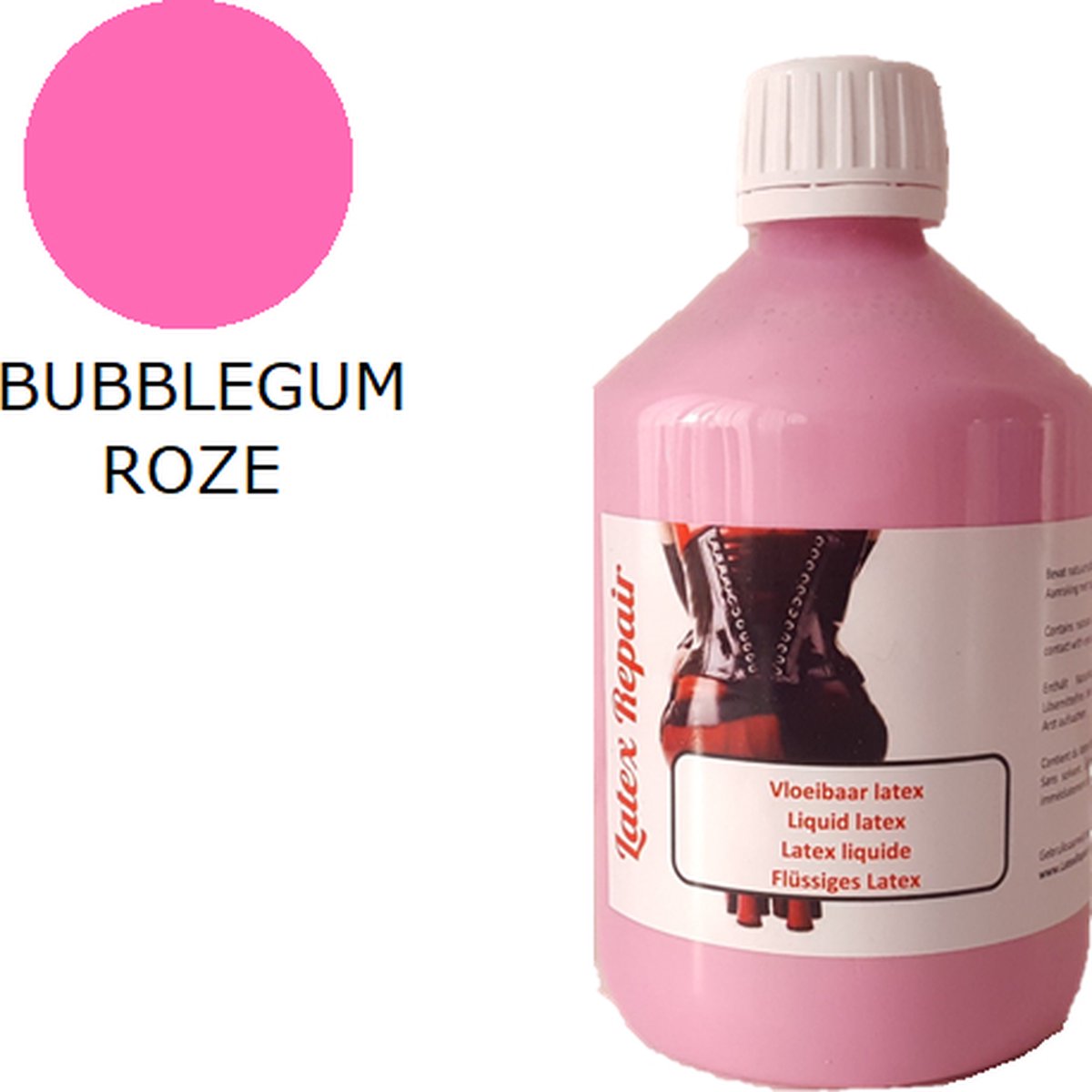 Roze - Vloeibaar latex rubber voor bodypaint, mallen, sokkenstop, littekens en decoratie - 500 ml