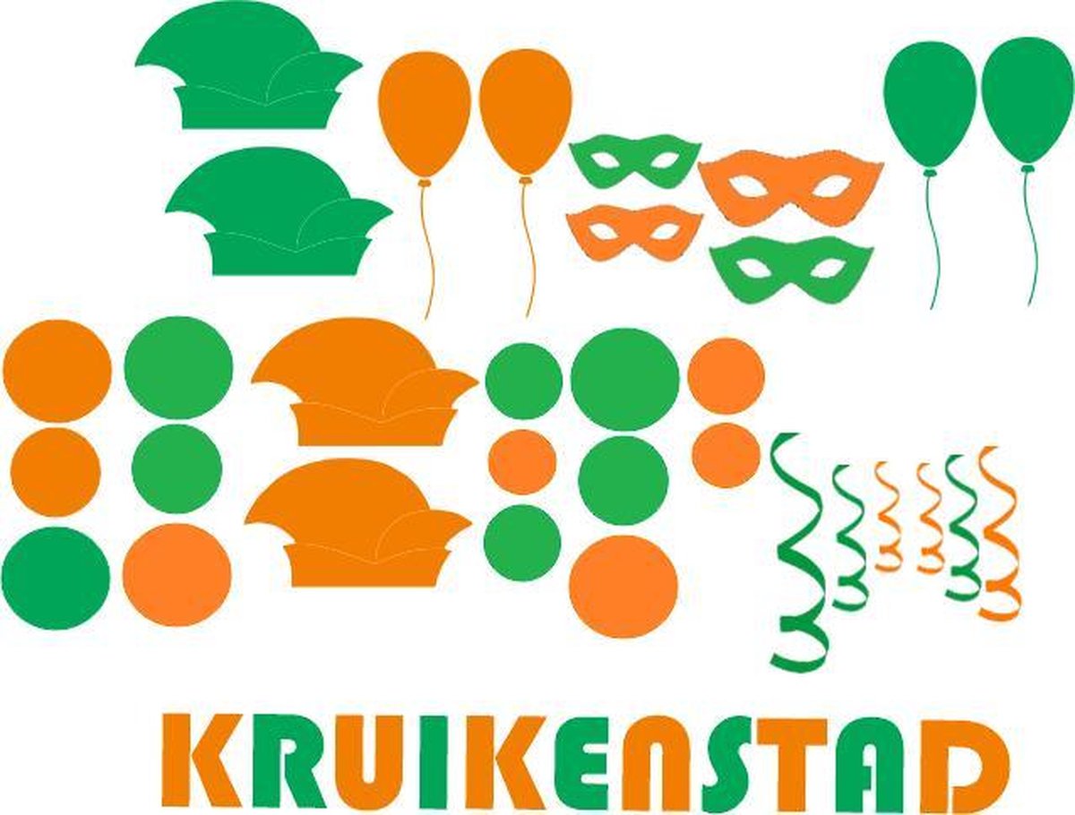 Kruikenstad Raamsticker - Carnaval - Raamsticker - statische sticker - herbruikbaar