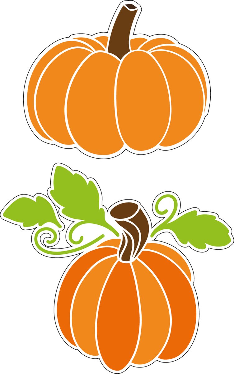 LBM Halloween raamstickers - Pompoenen stickervel - Oranje