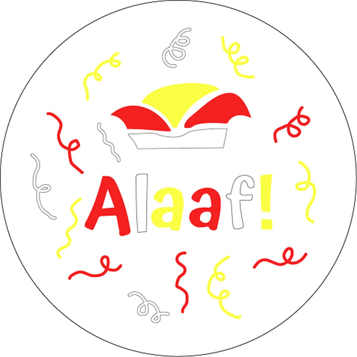 LBM Raamsticker rond - Alaaf - Oeteldonk