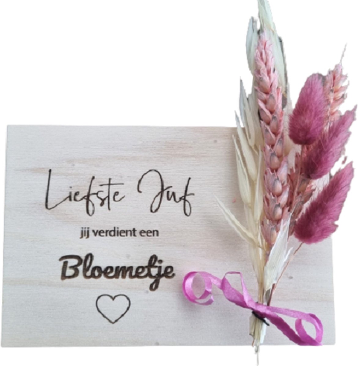 LBM liefste juf kaart - droogbloemen