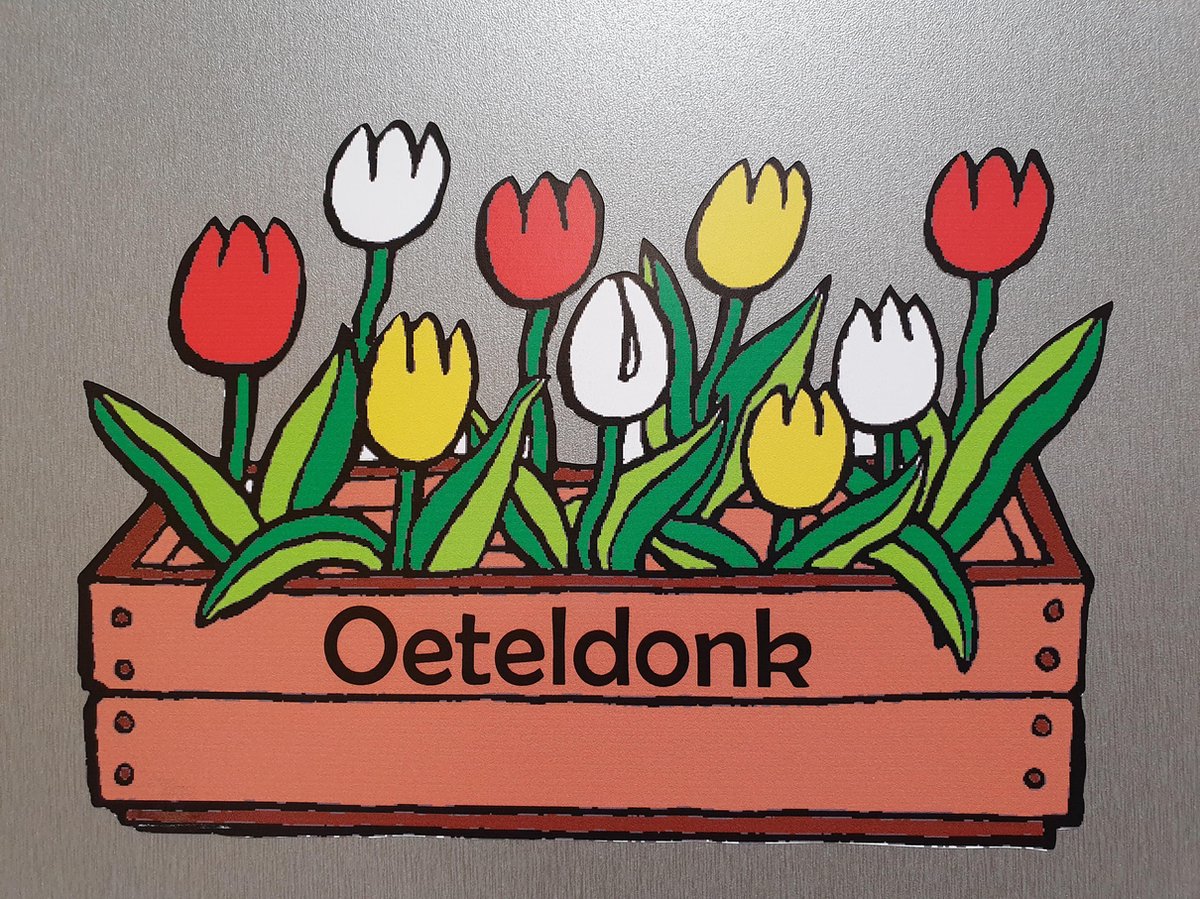 Oeteldonk Raamsticker tulpenkratje - Carnaval - Raamsticker - statische sticker - herbruikbaar