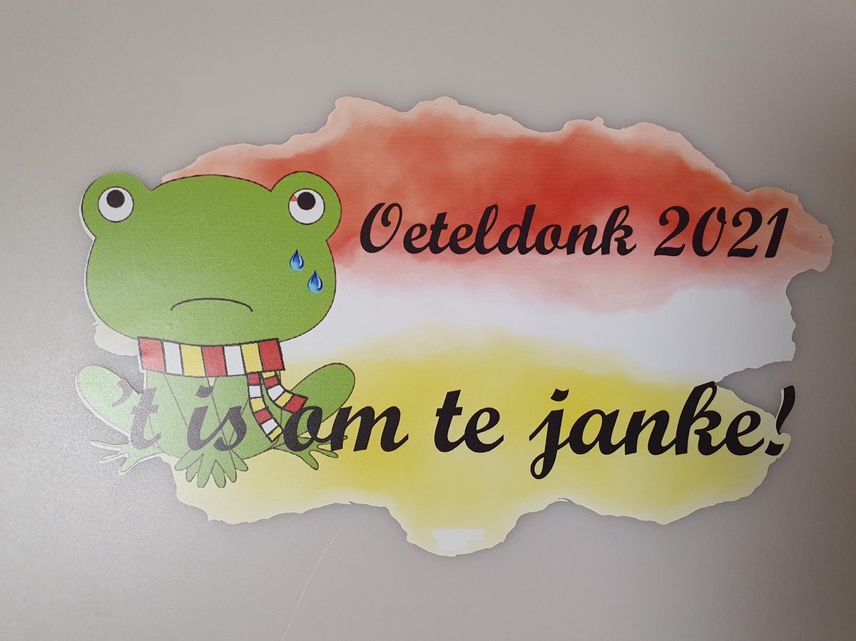 Oeteldonk raamsticker - 2021 carnaval - t is om te janke - den bosch - raam sticker