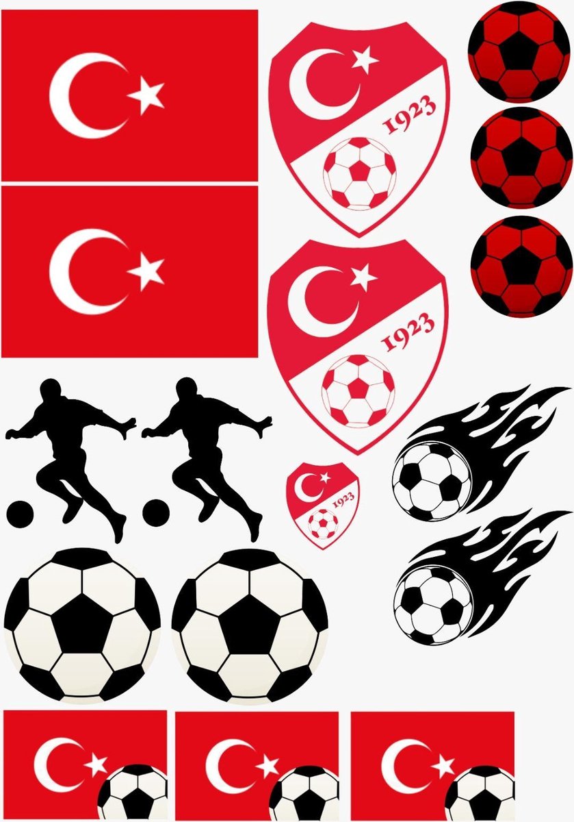 Raamsticker EK voetbal L Turkije - Versiering rood / wit - Turkije - EK voetbal - Raamdecoratie voetbal - rood wit - voetbalsupporter - raamsticker Turkije - voetbal zomer - stickers