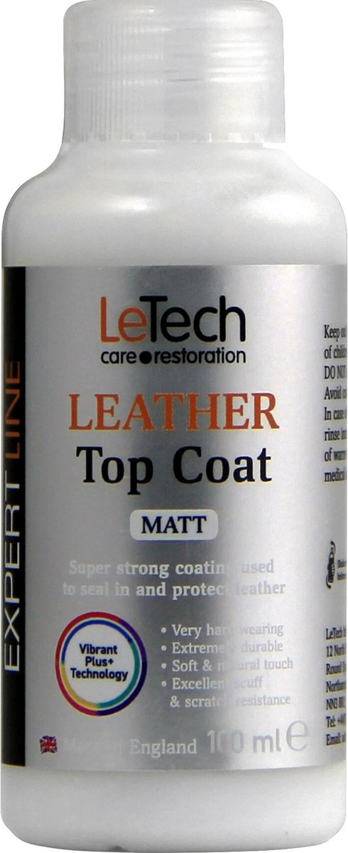 LeTech Top coat mat - matte afwerking - lederbescherming - leerbescherming