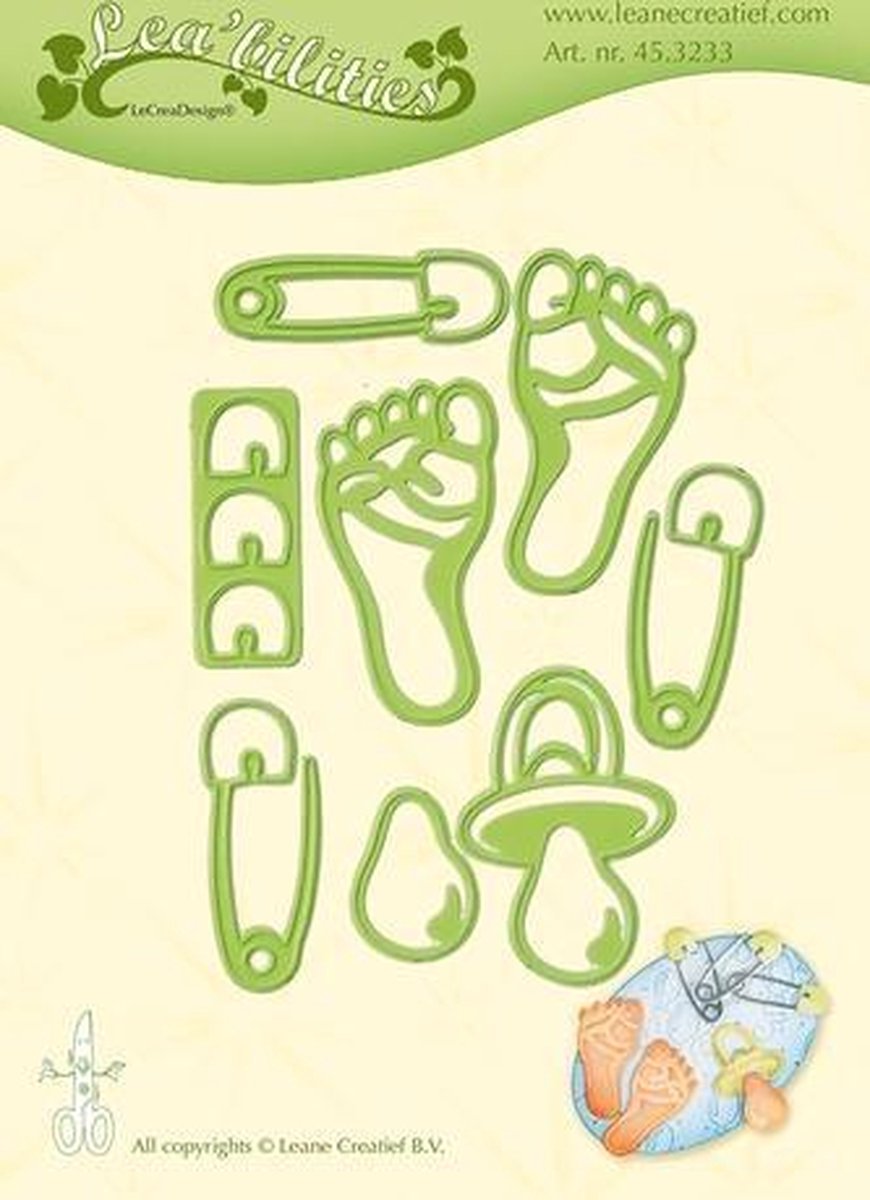  �  Baby Spulletjessnij en embossing mal