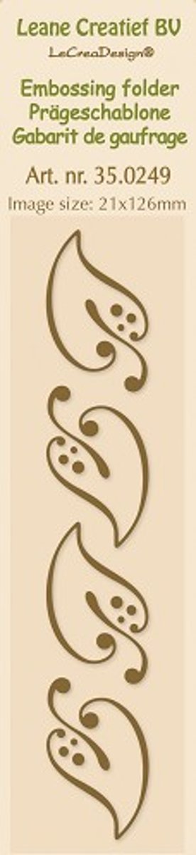 LeCrea - Border embossing folder Leaves 35.0249  21x126mm