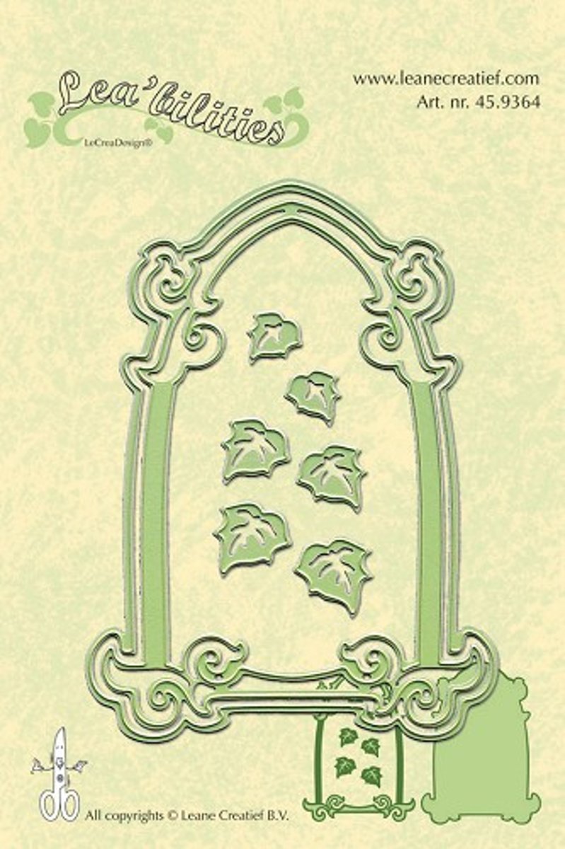 LeCrea - Leabilitie frame arch & leaves snij en embossing mal 45.9364