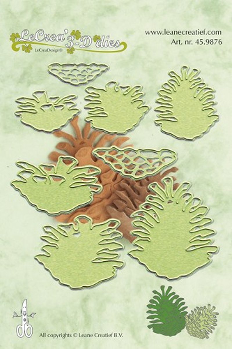 LeCrea - Leabilitie pine cones 3D snij en embossing mal 45.9876