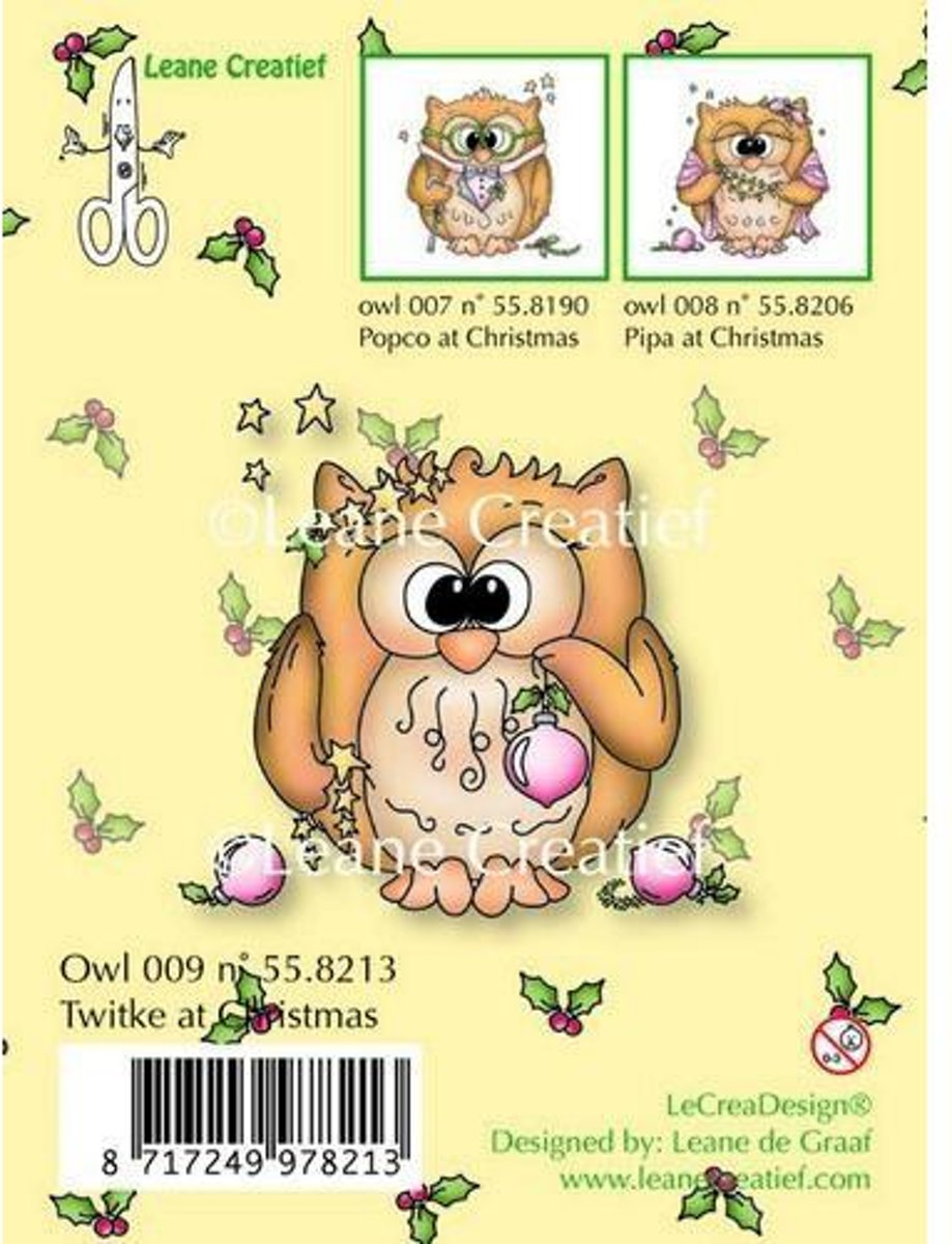 Leane Creatief - stempel Owl Twitke at Christmas 55.8213