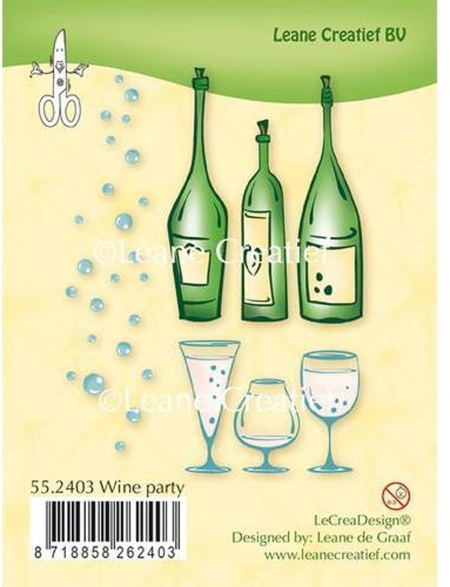 Leane Creatief - stempel Wine party 55.2403