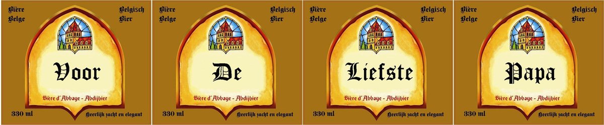 Leffe Bieretiketten ‘Voor de Liefste Papa’ (4 stuks)