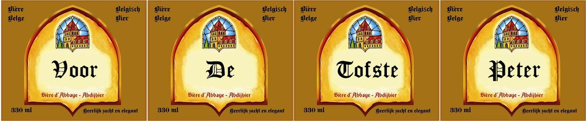 Leffe Bieretiketten ‘Voor de Tofste Peter’ (4 stuks)