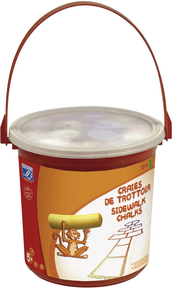 L&B stoepkrijt emmer 15 kleuren