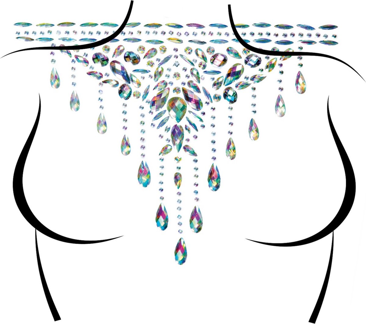 Choker body jewels sticker