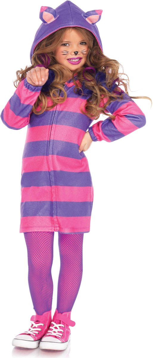 Cozy Cheshire Cat Onesie Deluxe Meisjes KostuumLeg Avenue