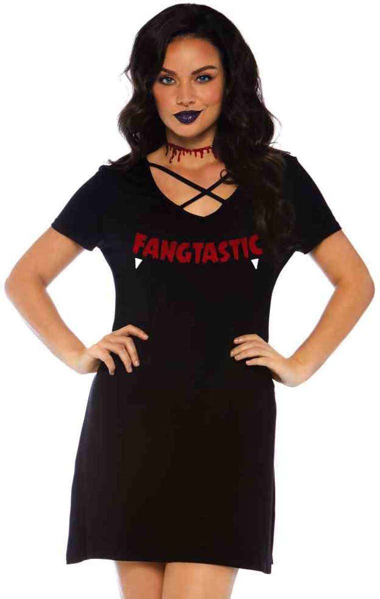 Fangtastic jersey jurk zwart - S - Leg Avenue