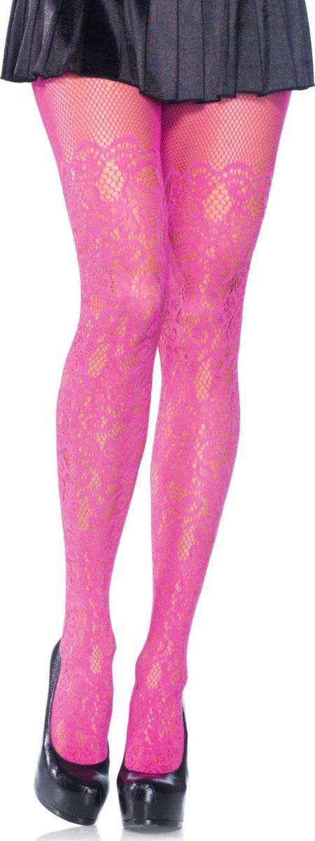 Floral Net Pantyhose +